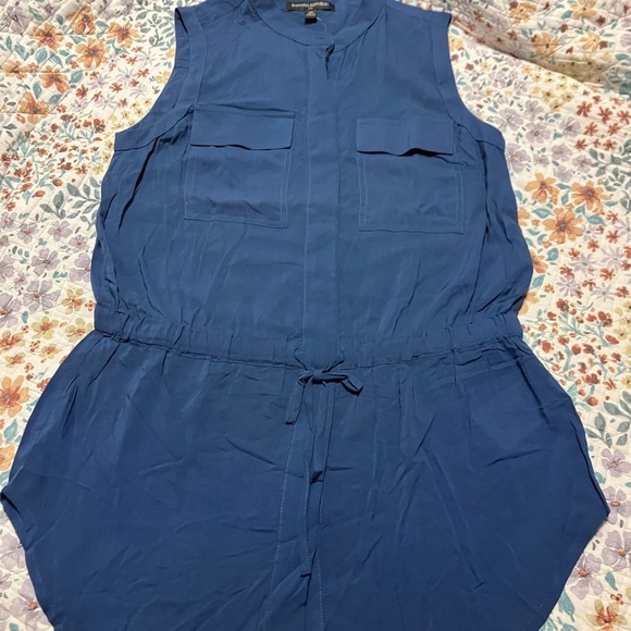 NWT! Banana Republic Sleeveless Teal Blue Tye-waist Top - Picture 4 of 7